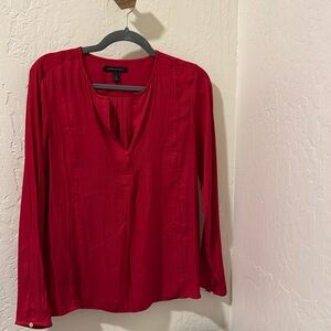 Red, banana republic business top, size small